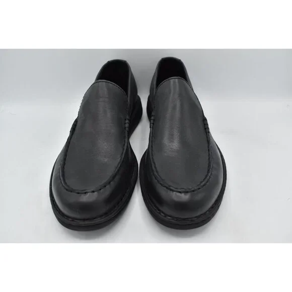 Born Mens Size 9.5 Thaton Black Full Grain Leather Loafers Shoes display picture 1